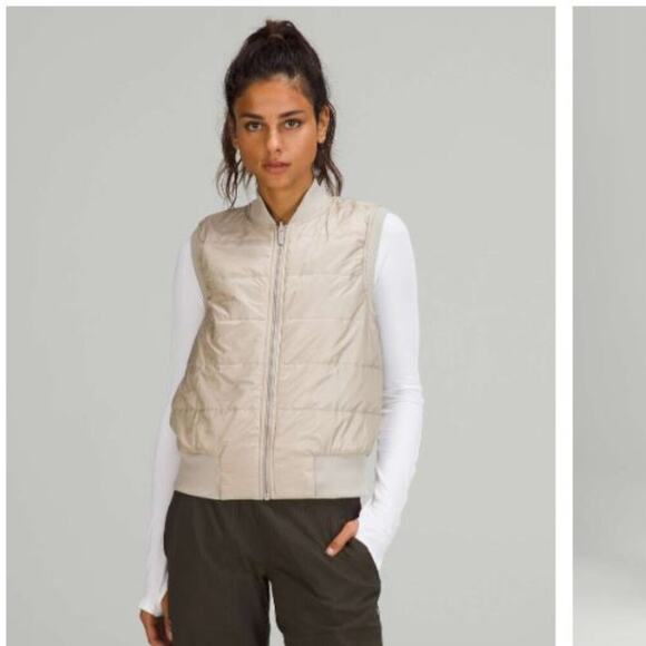 Lululemon Sz 4 Non-Stop Bomber Vest  Reversible - Picture 1 of 10